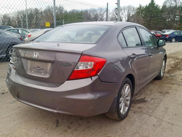 19XFB2F97CE008923 - 2012 HONDA CIVIC EXL GRAY photo 4