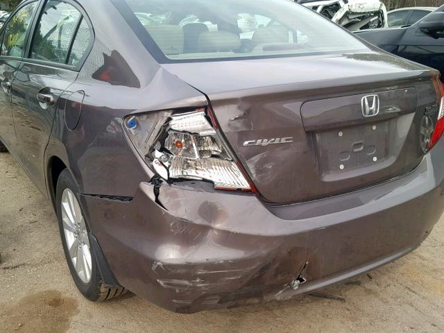 19XFB2F97CE008923 - 2012 HONDA CIVIC EXL GRAY photo 9