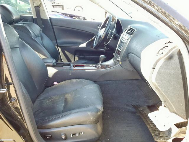 JTHCK262762007633 - 2006 LEXUS IS 250 BLACK photo 5