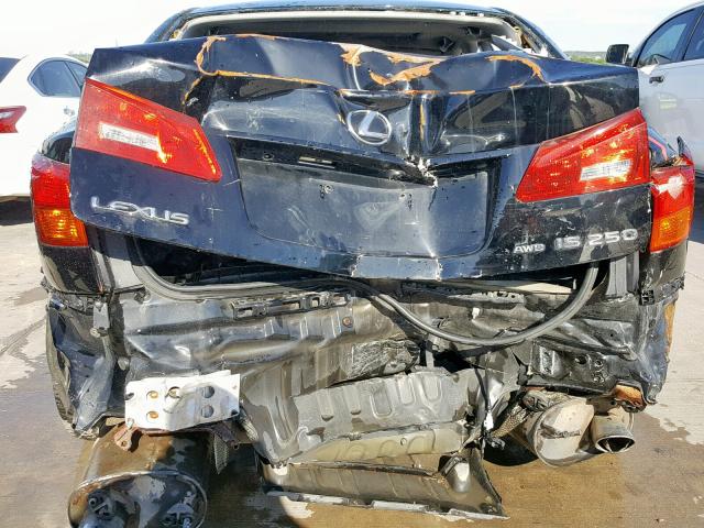 JTHCK262762007633 - 2006 LEXUS IS 250 BLACK photo 9