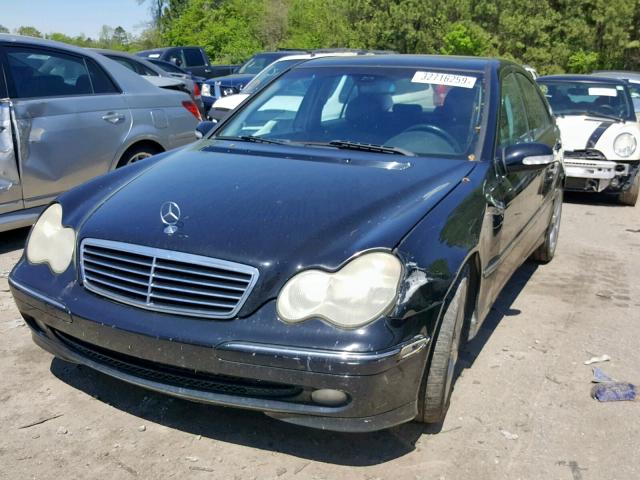 WDBRF40JX4F522917 - 2004 MERCEDES-BENZ C 230K SPO BLACK photo 2