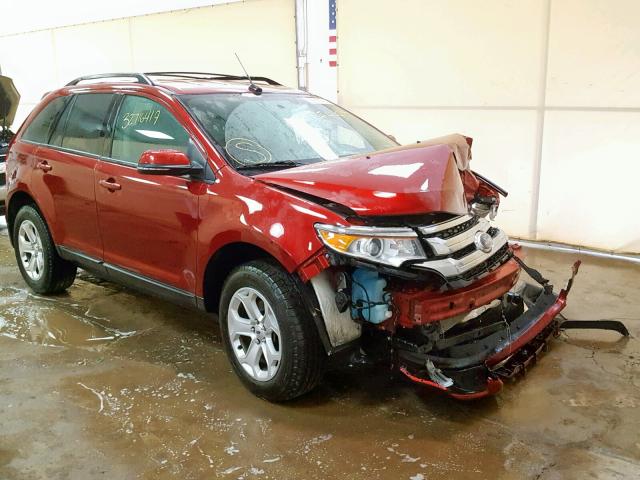 2FMDK4JC8DBE25042 - 2013 FORD EDGE SEL RED photo 1