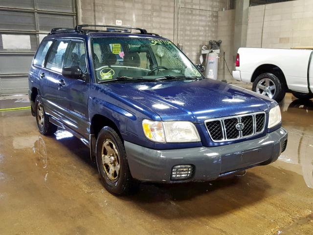 JF1SF63512H742418 - 2002 SUBARU FORESTER L BLUE photo 1