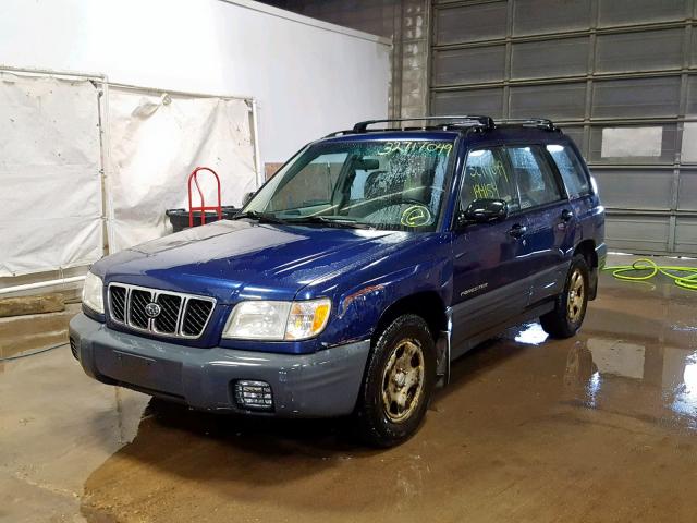 JF1SF63512H742418 - 2002 SUBARU FORESTER L BLUE photo 2