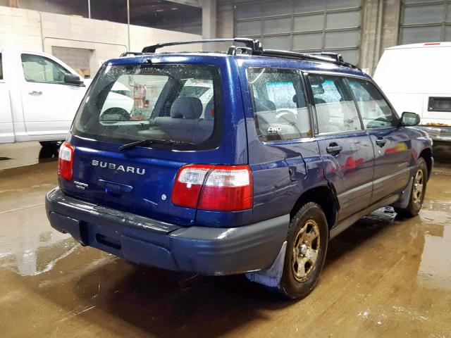 JF1SF63512H742418 - 2002 SUBARU FORESTER L BLUE photo 4