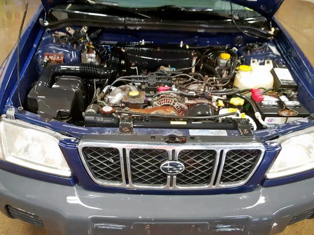 JF1SF63512H742418 - 2002 SUBARU FORESTER L BLUE photo 7