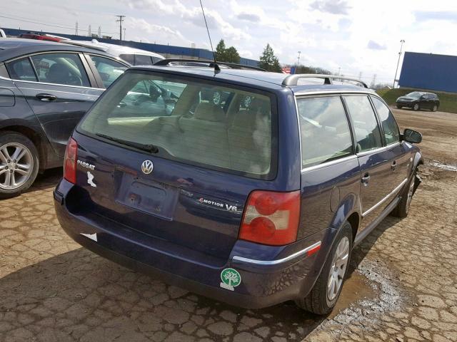 WVWXH63BX2E336624 - 2002 VOLKSWAGEN PASSAT GLS BLUE photo 4