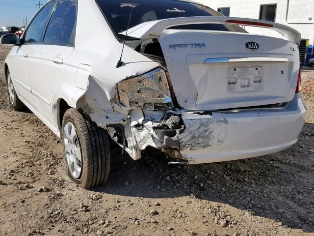 KNAFE122085542615 - 2008 KIA SPECTRA EX WHITE photo 9