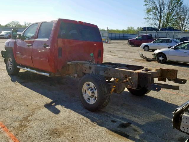 1GCHK83669F184947 - 2009 CHEVROLET SILVERADO RED photo 3