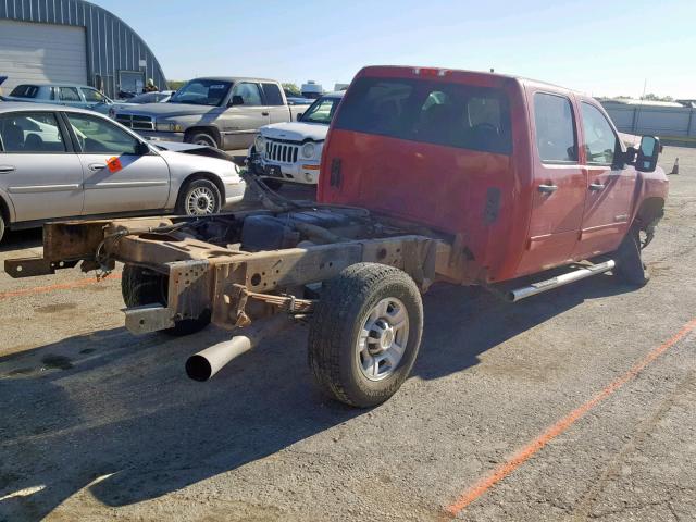 1GCHK83669F184947 - 2009 CHEVROLET SILVERADO RED photo 4