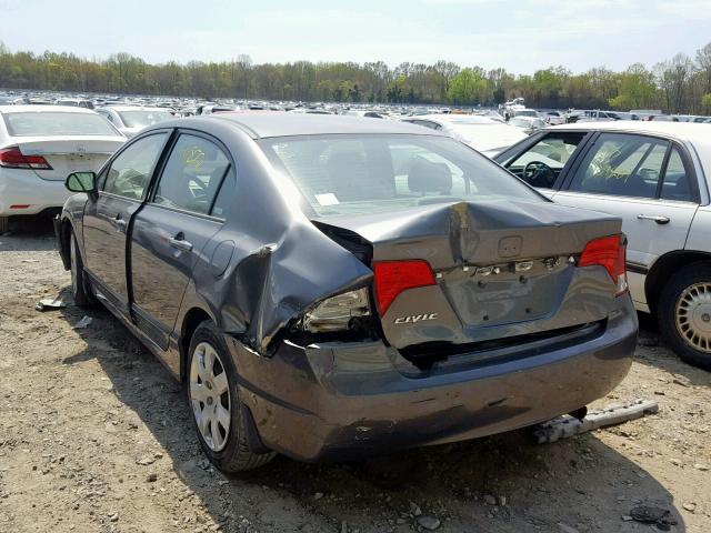 2HGFA16589H314747 - 2009 HONDA CIVIC LX GRAY photo 3