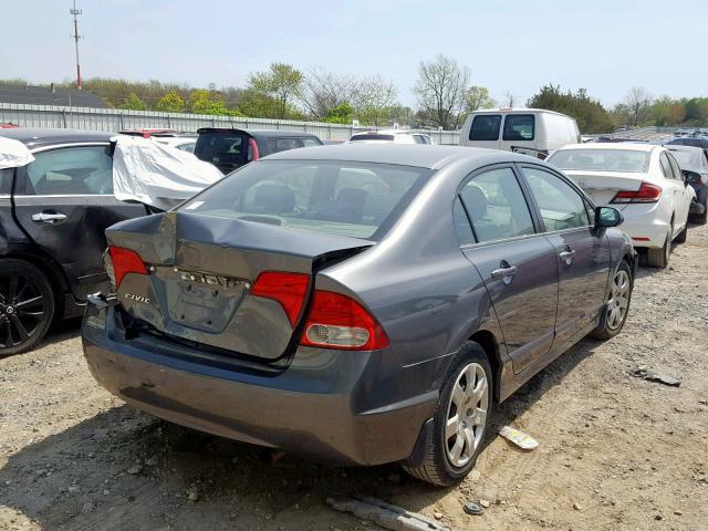 2HGFA16589H314747 - 2009 HONDA CIVIC LX GRAY photo 4