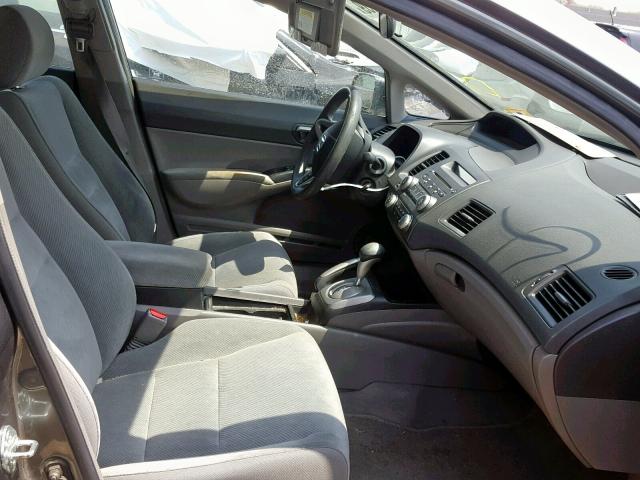 2HGFA16589H314747 - 2009 HONDA CIVIC LX GRAY photo 5