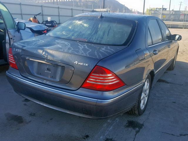 WDBNG83J66A461919 - 2006 MERCEDES-BENZ S 430 4MAT GRAY photo 4