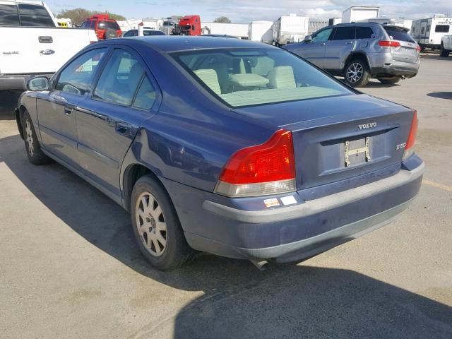 YV1RS61R212083447 - 2001 VOLVO S60 BLUE photo 3