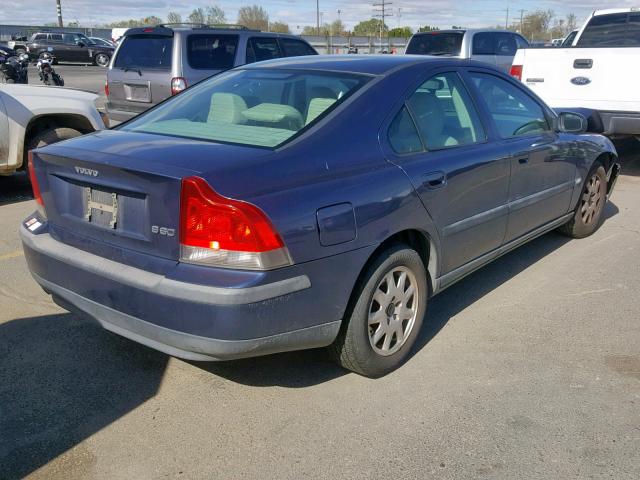 YV1RS61R212083447 - 2001 VOLVO S60 BLUE photo 4