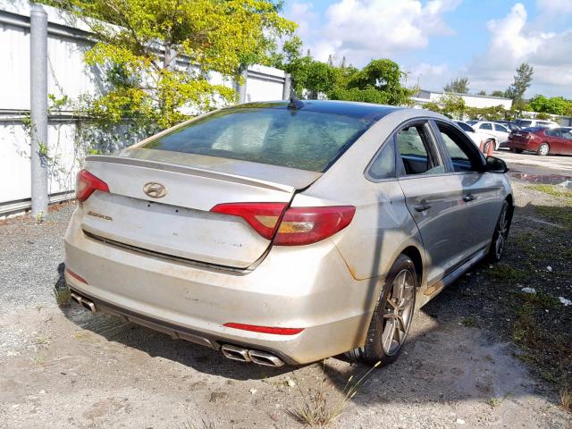 5NPE34AB0FH081565 - 2015 HYUNDAI SONATA SPO SILVER photo 4