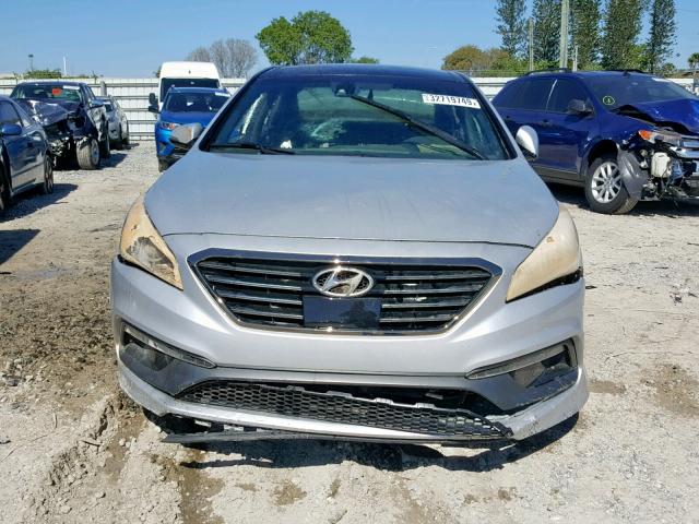 5NPE34AB0FH081565 - 2015 HYUNDAI SONATA SPO SILVER photo 9