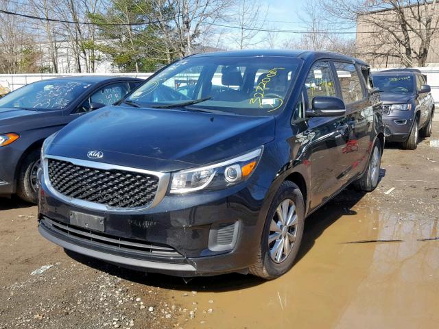 KNDMA5C19G6144573 - 2016 KIA SEDONA L BLACK photo 2