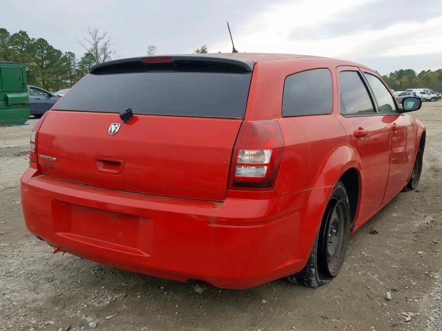 2D4FV47T78H156520 - 2008 DODGE MAGNUM RED photo 4