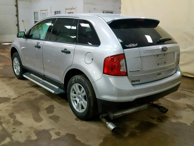 2FMDK3GC4DBA57802 - 2013 FORD EDGE SE SILVER photo 3