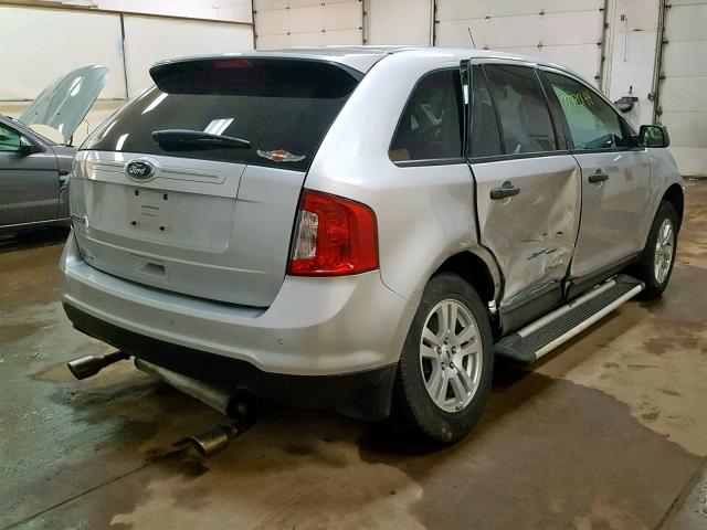 2FMDK3GC4DBA57802 - 2013 FORD EDGE SE SILVER photo 4