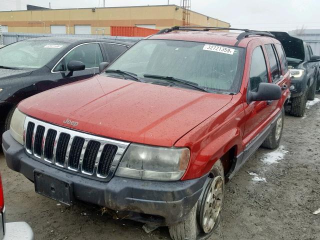 1J4GW48S73C528156 - 2003 JEEP GRAND CHER RED photo 2