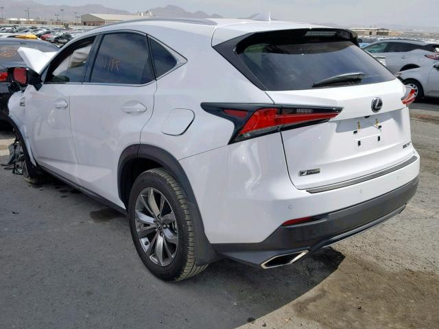 JTJYARBZ1K2138313 - 2019 LEXUS NX 300 WHITE photo 3