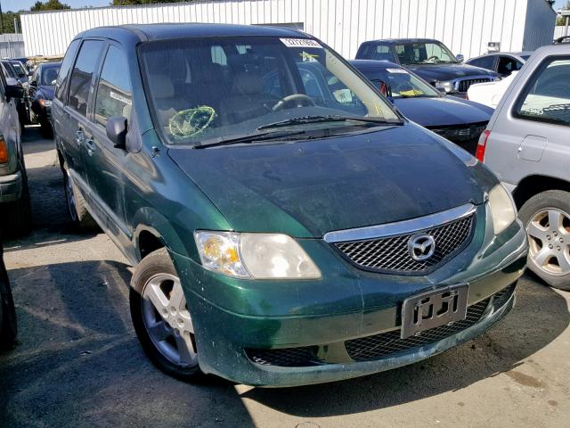 JM3LW28J430356726 - 2003 MAZDA MPV WAGON GREEN photo 1