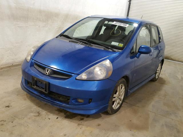 JHMGD37657S041526 - 2007 HONDA FIT S BLUE photo 2