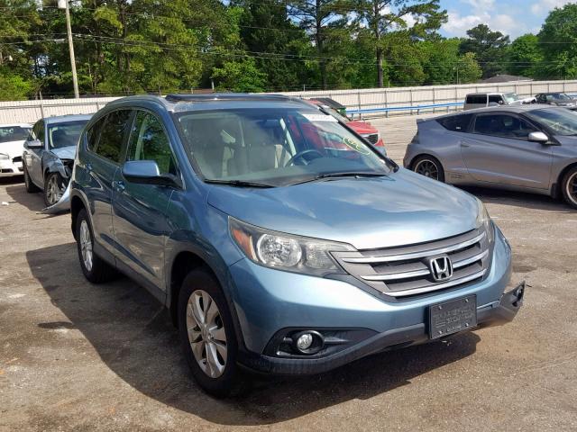 2HKRM3H79EH525955 - 2014 HONDA CR-V EXL TEAL photo 1