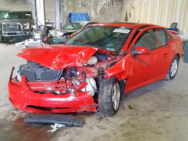 1G2AS18H897185826 - 2009 PONTIAC G5 RED photo 2