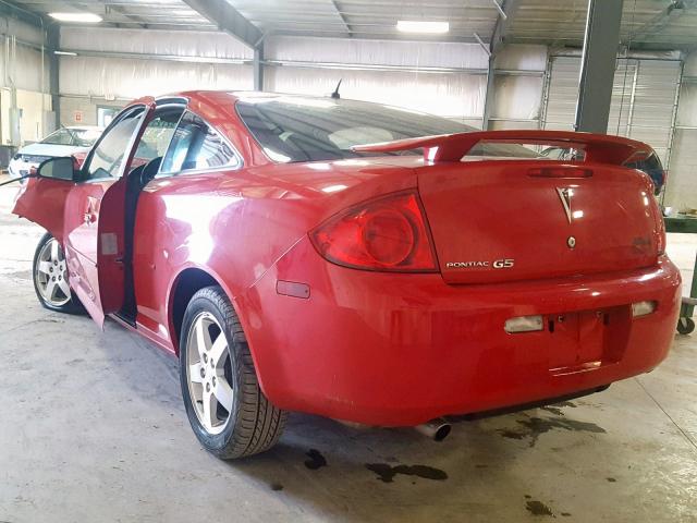 1G2AS18H897185826 - 2009 PONTIAC G5 RED photo 3