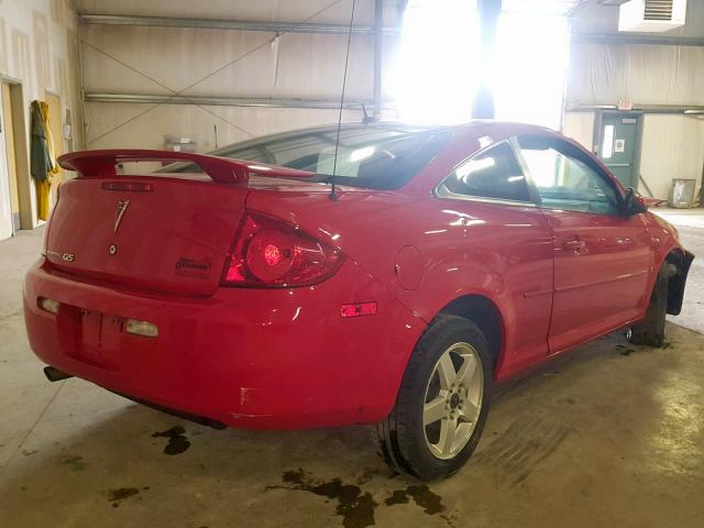 1G2AS18H897185826 - 2009 PONTIAC G5 RED photo 4