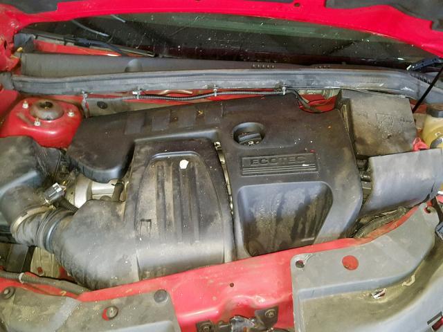 1G2AS18H897185826 - 2009 PONTIAC G5 RED photo 7