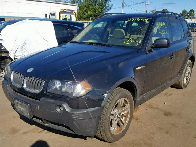 WBXPA93425WD06691 - 2005 BMW X3 3.0I BLACK photo 2