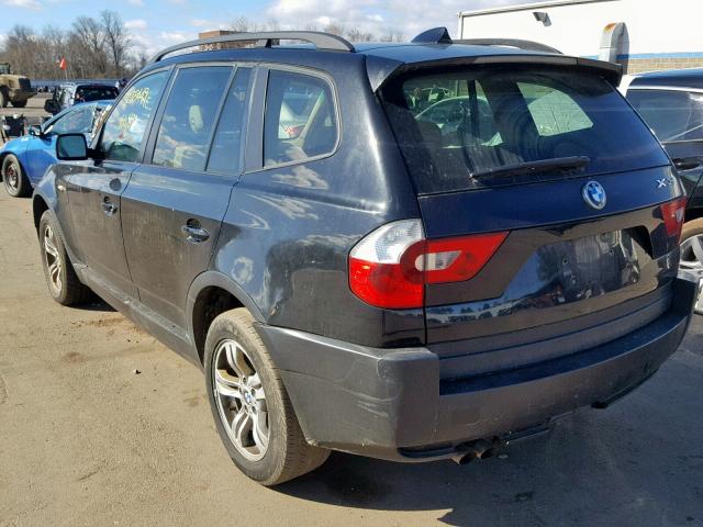 WBXPA93425WD06691 - 2005 BMW X3 3.0I BLACK photo 3