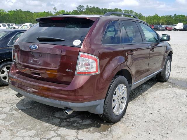 2FMDK3JC2ABB41444 - 2010 FORD EDGE SEL MAROON photo 4