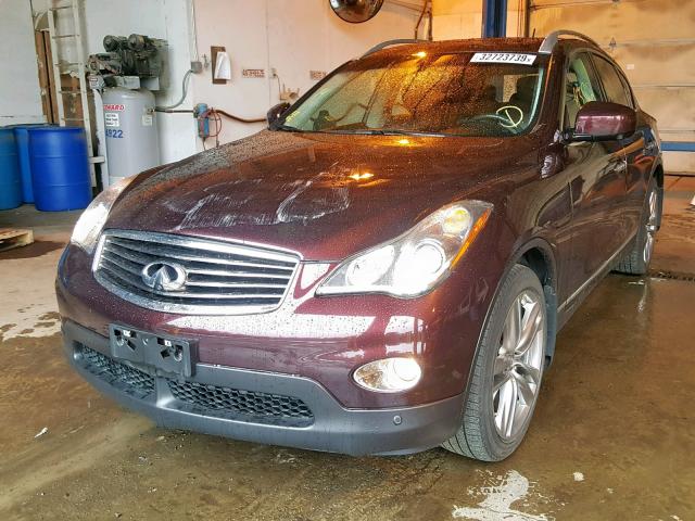 JN1AJ0HR3CM453324 - 2012 INFINITI EX35 BASE BURGUNDY photo 2