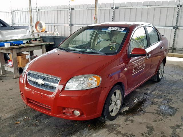 KL1TG56628B181823 - 2008 CHEVROLET AVEO LT BURGUNDY photo 2