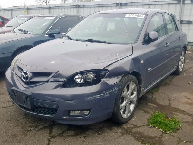 JM1BK344381796542 - 2008 MAZDA 3 HATCHBAC GRAY photo 2