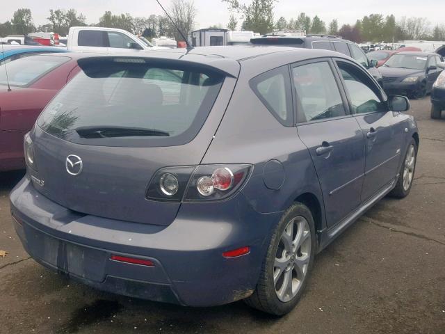 JM1BK344381796542 - 2008 MAZDA 3 HATCHBAC GRAY photo 4