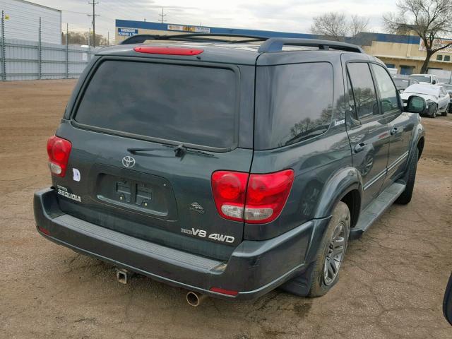 5TDBT48A87S285462 - 2007 TOYOTA SEQUOIA LI GREEN photo 4