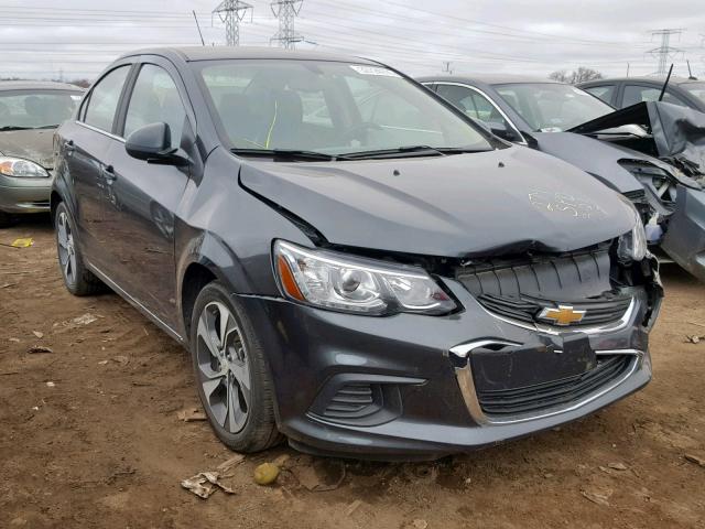 1G1JF5SB6J4107667 - 2018 CHEVROLET SONIC PREM GRAY photo 1