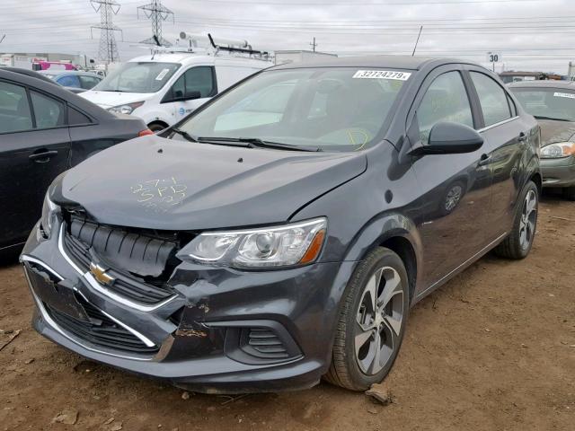 1G1JF5SB6J4107667 - 2018 CHEVROLET SONIC PREM GRAY photo 2