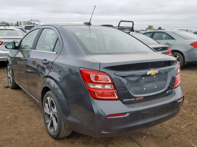 1G1JF5SB6J4107667 - 2018 CHEVROLET SONIC PREM GRAY photo 3