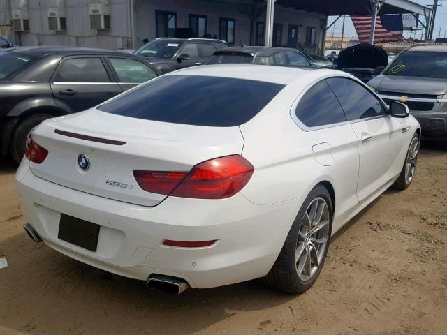 WBALX3C56CDV77496 - 2012 BMW 650 I WHITE photo 4