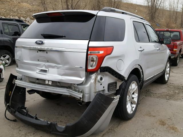 1FM5K8F8XEGA04076 - 2014 FORD EXPLORER L SILVER photo 4