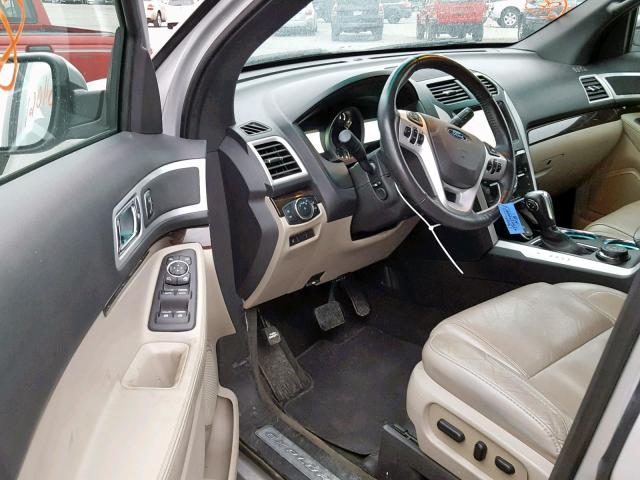 1FM5K8F8XEGA04076 - 2014 FORD EXPLORER L SILVER photo 9