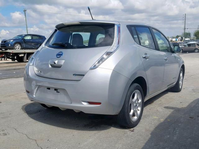 JN1AZ0CP5BT005668 - 2011 NISSAN LEAF SV SILVER photo 4